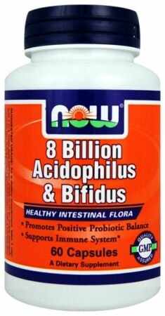 Now 8 Billion Acidophilus Bifidus 60 veg caps