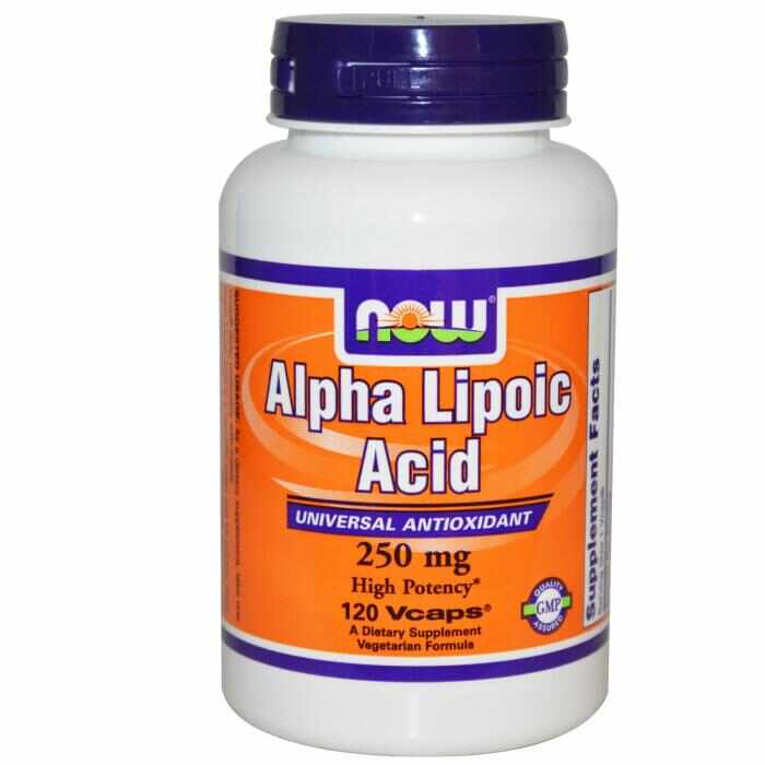 Now Alpha Lipoic Acid 250 mg 120 veg caps
