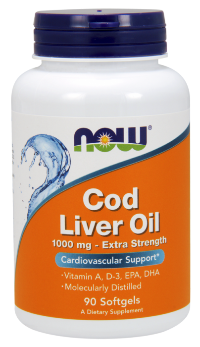 Now Cod Liver Oil 1000 mg 90 softgels