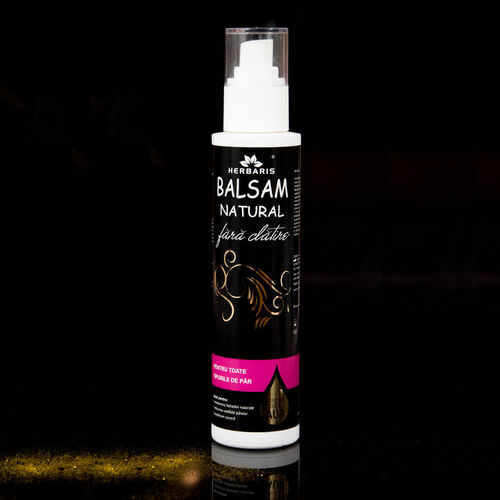 Balsam natural, fără clătire, pentru toate tipurile de păr, 200ml | Herbaris