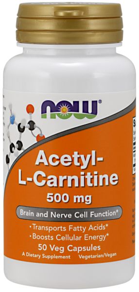 Now Acetyl L-Carnitine 500 mg 50 vcaps