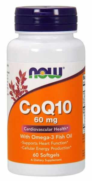 Now CoQ10 with Omega-3 60 mg 60 softgels