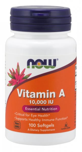 Now Vitamin A 10.000 IU 100 softgels