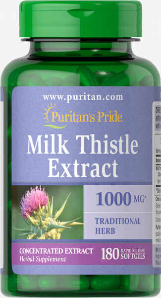 Puritan s Pride Milk Thistle Extract 1000 mg 180 softgel