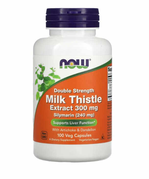 Now Milk Thistle Extract with Artichoke Dandelion 300mg 100 vcaps