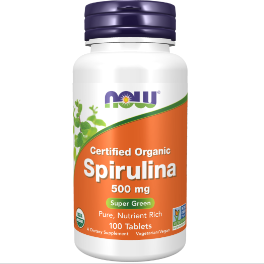 Now Spirulina Organic 500 mg 100 tabs