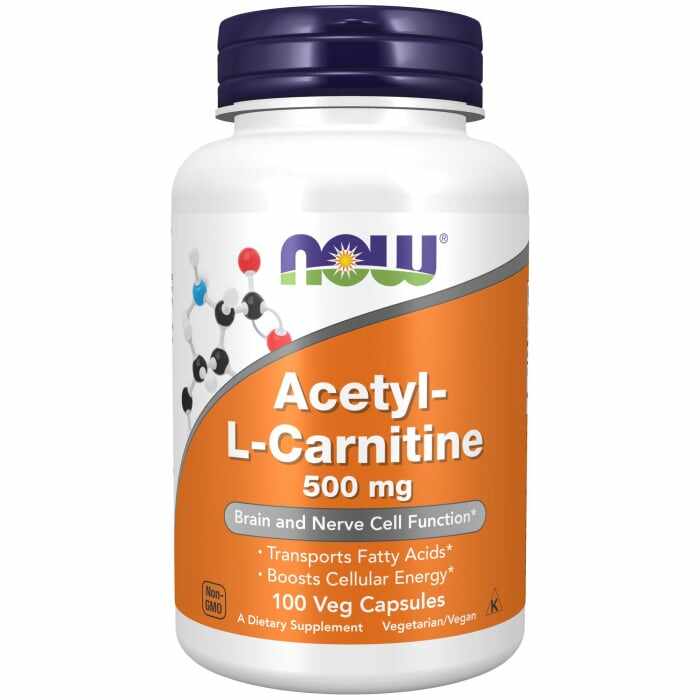 Now Acetyl L-Carnitine 500 mg 100 vcaps