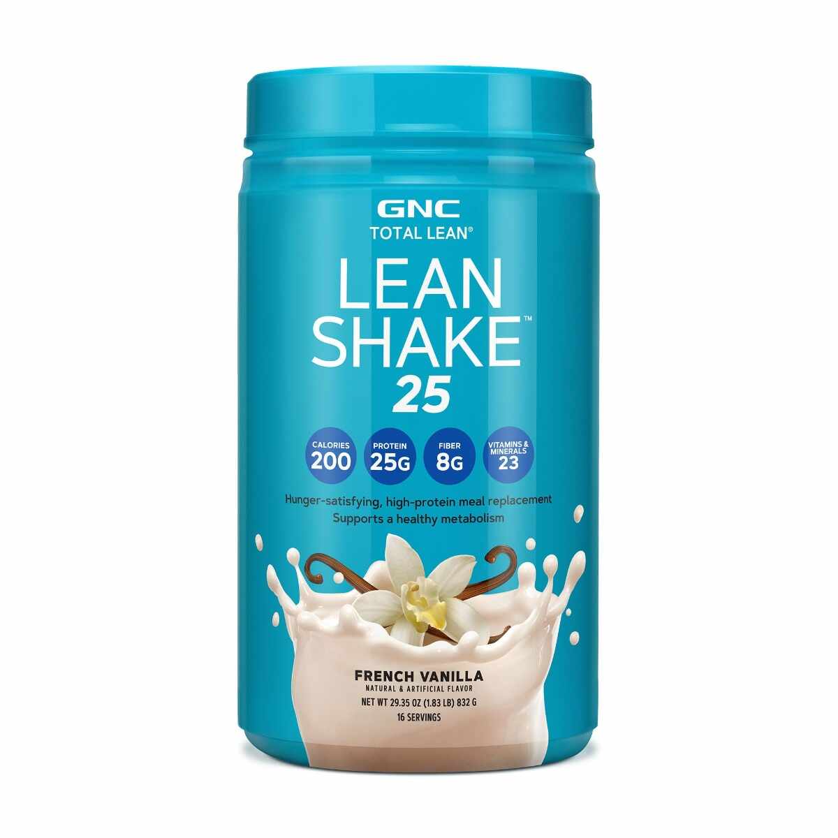 Shake proteic cu aroma de vanilie Total Lean, 832g, GNC