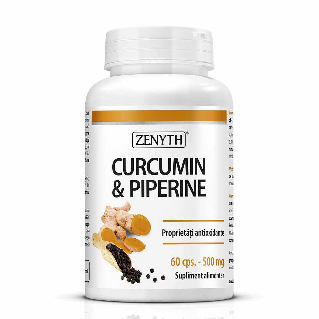 Curcumin & Piperine 500 mg, 60 capsule, Zenyth