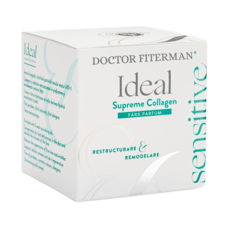 Crema de zi 45+ Ideal Sensitive Supreme Collagen, 50 ml, Doctor Fiterman