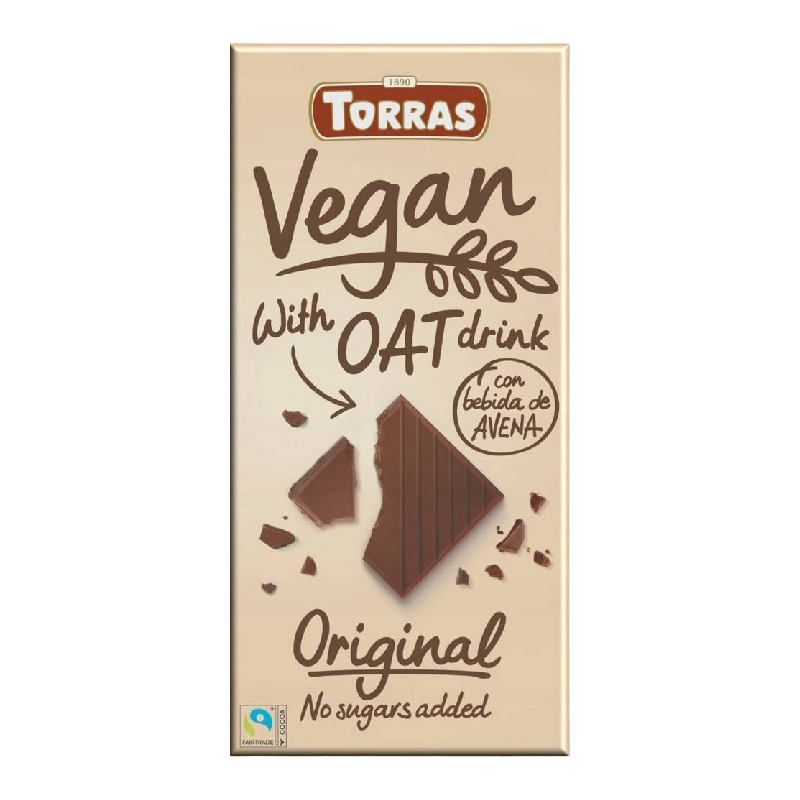 Ciocolata vegana cu bautura de ovaz, 100g, Torras