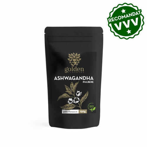 Ashwagandha pulbere 100% naturală, 150g | Golden Flavours 