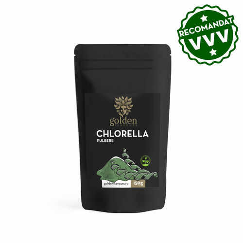 Chlorella Pulbere 100% Naturală, 150g | Golden Flavours