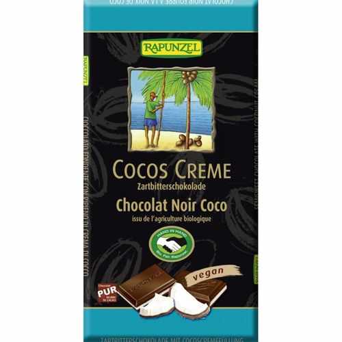 Ciocolata amaruie cu umplutura de crema de cocos VEGANA 100g | Rapunzel