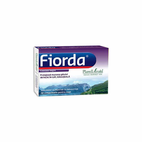 FIORDA - Comprimate cu Aromă de Coacăze Negre, 30 cmp | Plantextrakt