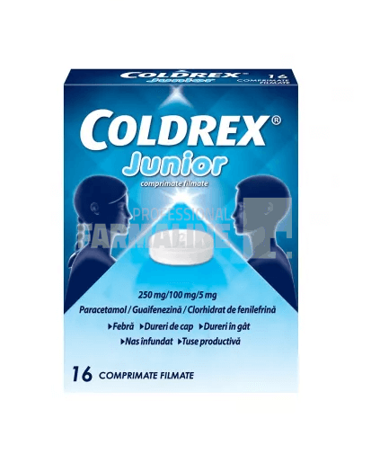 Coldrex Junior 250mg/100mg/5mg 16 comprimate filmate