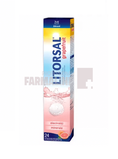 Litorsal Electroliti cu aroma de grapefruit 24 comprimate efervescente