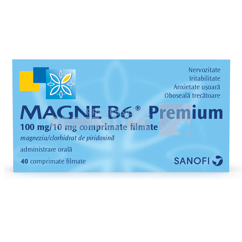 Magne B6 Premium 100mg/10mg 40 comprimate filmate