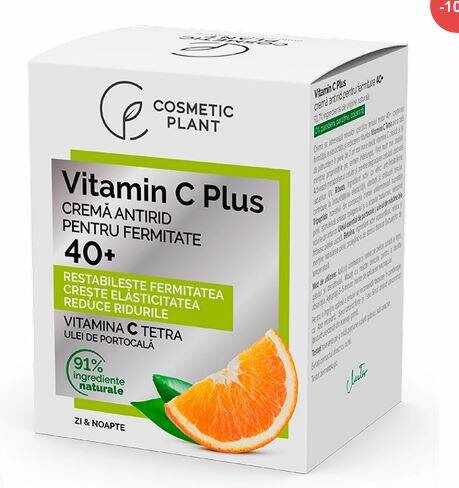 Crema antirid pentru fermitate 40+, Vitamin C Plus, 50ml - Cosmetic Plant