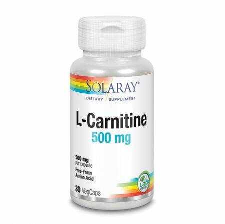 L-CARNITINE, sustine cresterea nivelului de energie la nivel muscular si cardiac, 500 mg, 30 capsule, SECOM