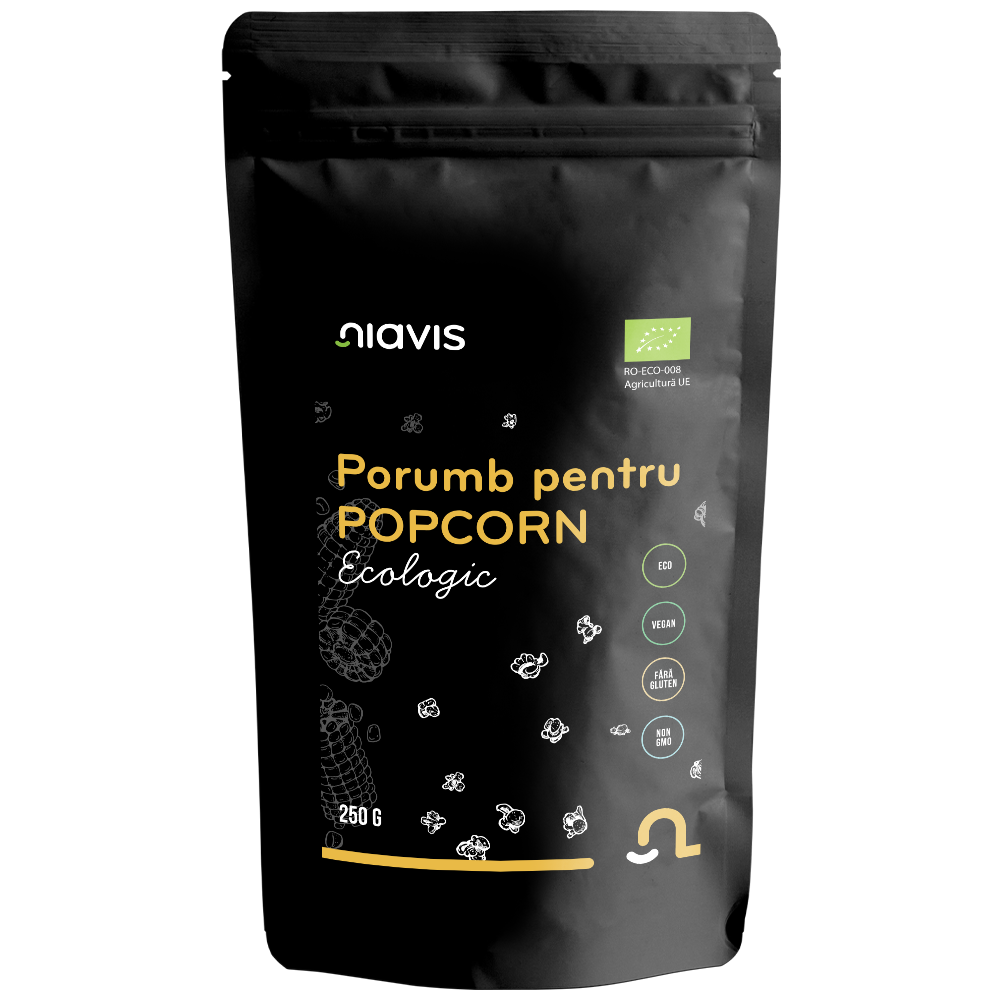 Porumb ecologic pentru popcorn, 250g, Niavis