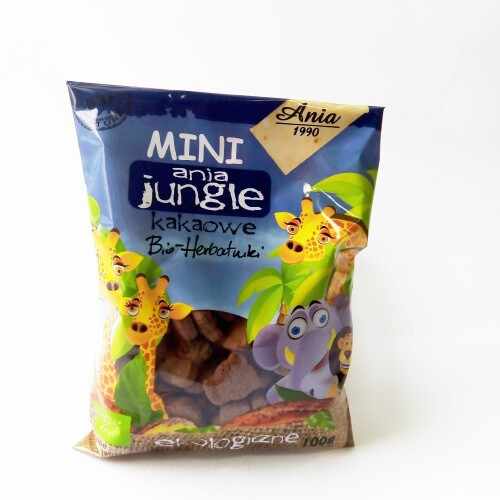 Biscuiti Cacao Mini Jungle, bio, 100 g