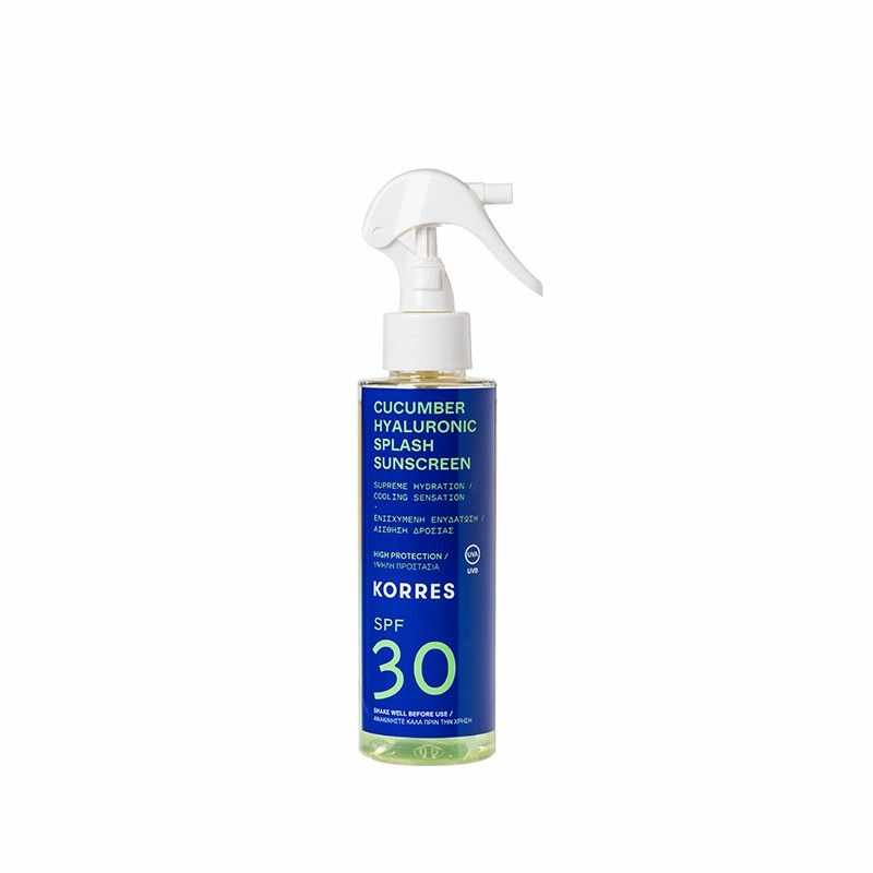 Spray de protectie solara cu SPF 30 Ginseng Hyaluronic Splash, 150ml, Korres