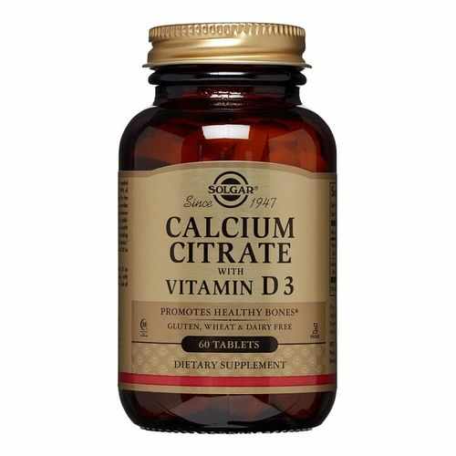 Calcium Citrate cu Vitamina D3 (Mineral Citrat de calciu & D3) 250mg, 60 tablete | Solgar