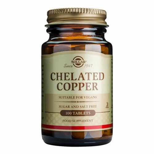 Chelated Copper (Mineral Cupru chelat) 2,5mg, 100 tablete | Solgar