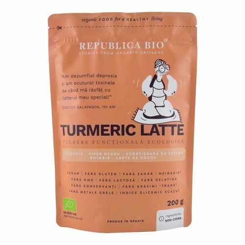 Turmeric Latte, Pulbere Funcțională Ecologică, 200g | Republica BIO