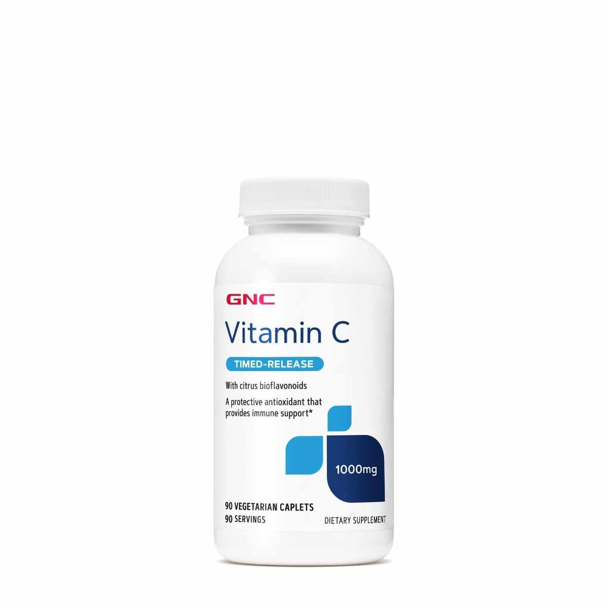 Vitamina C 1000mg cu eliberare prelungita, 90 tablete, GNC