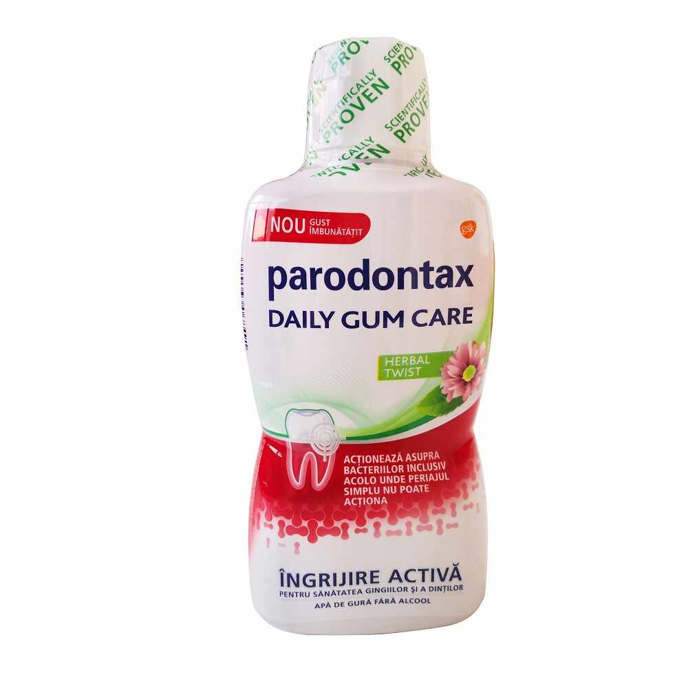 Apa de gura Daily Gum Care Herbal Twist, 500ml, Parodontax