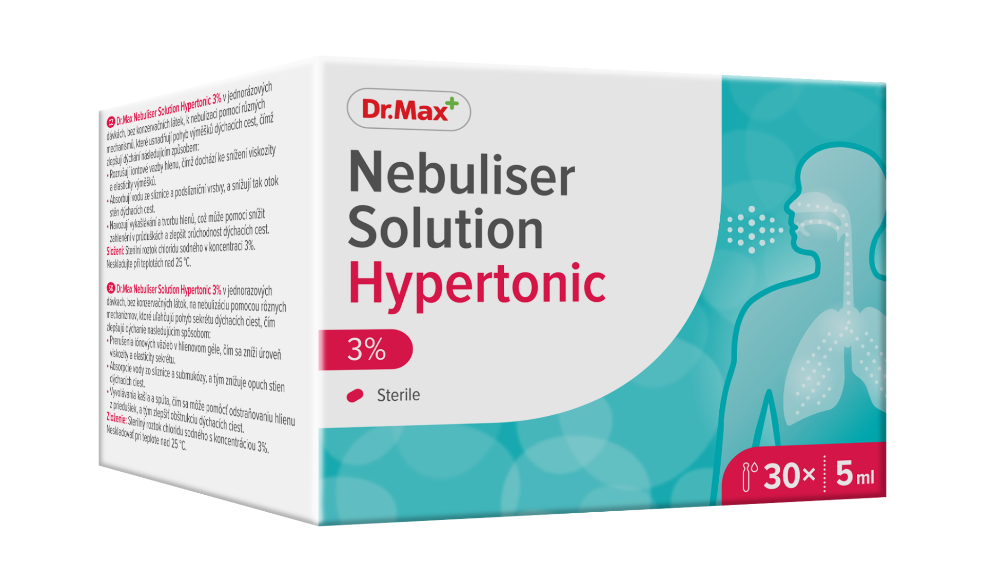 Dr.Max Solutie hipertonica 3% pentru nebulizare, 30 fiole, 5ml