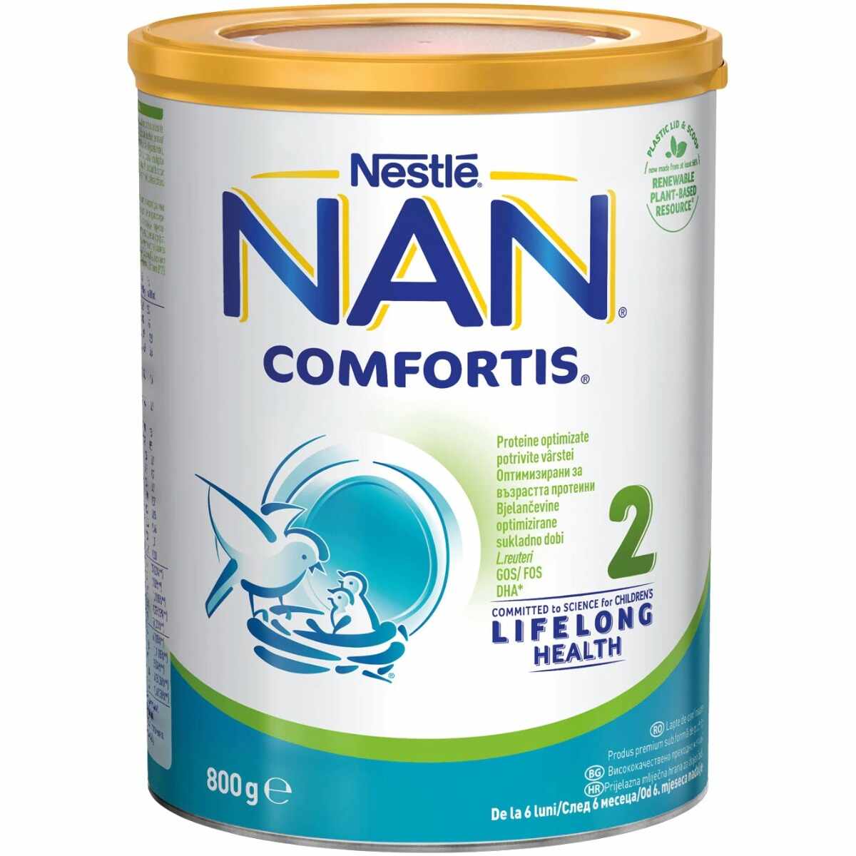 Lapte praf Nan 2 Comfortis, incepand de la 6 luni, 800g, Nestle