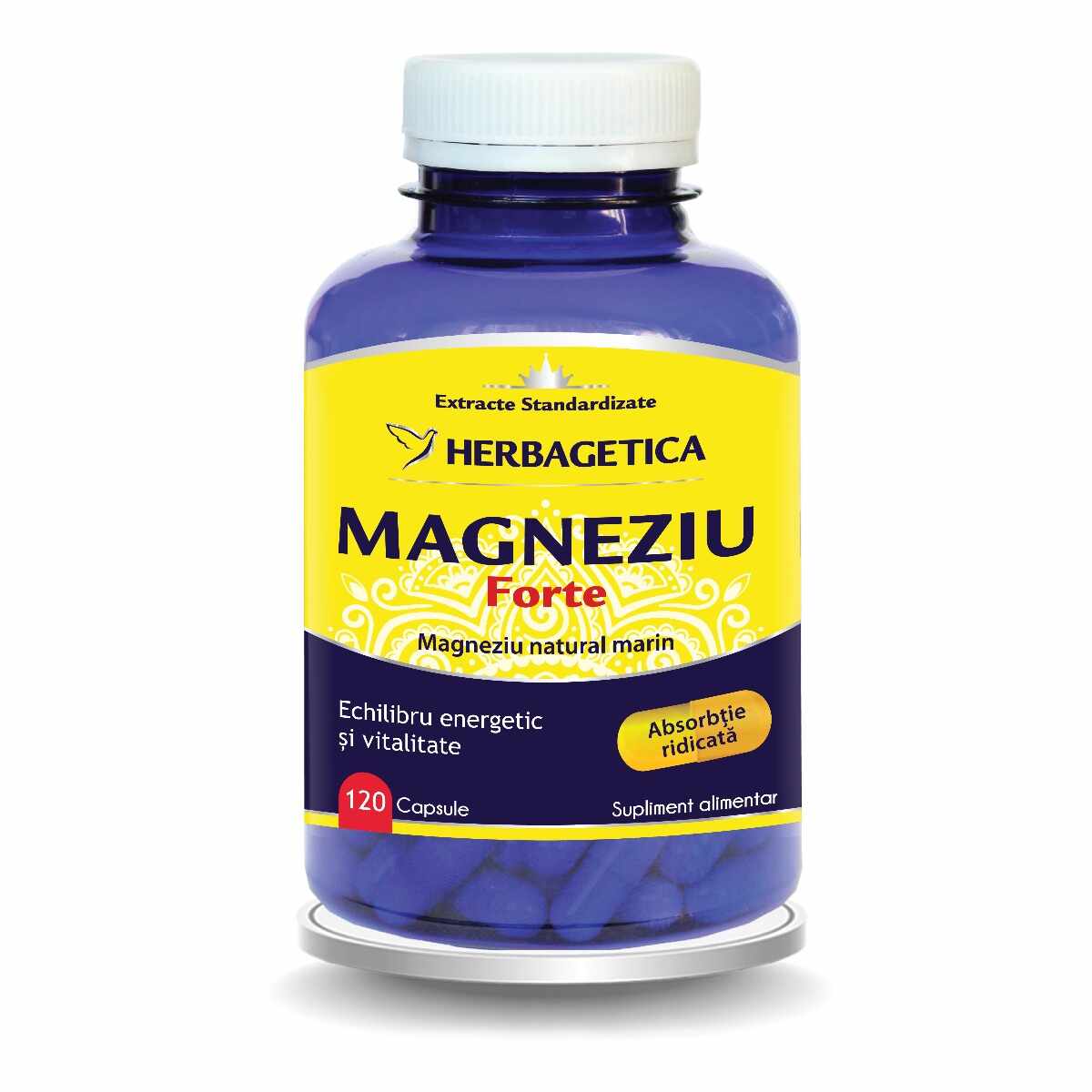 Magneziu Forte, 120 capsule, Herbagetica