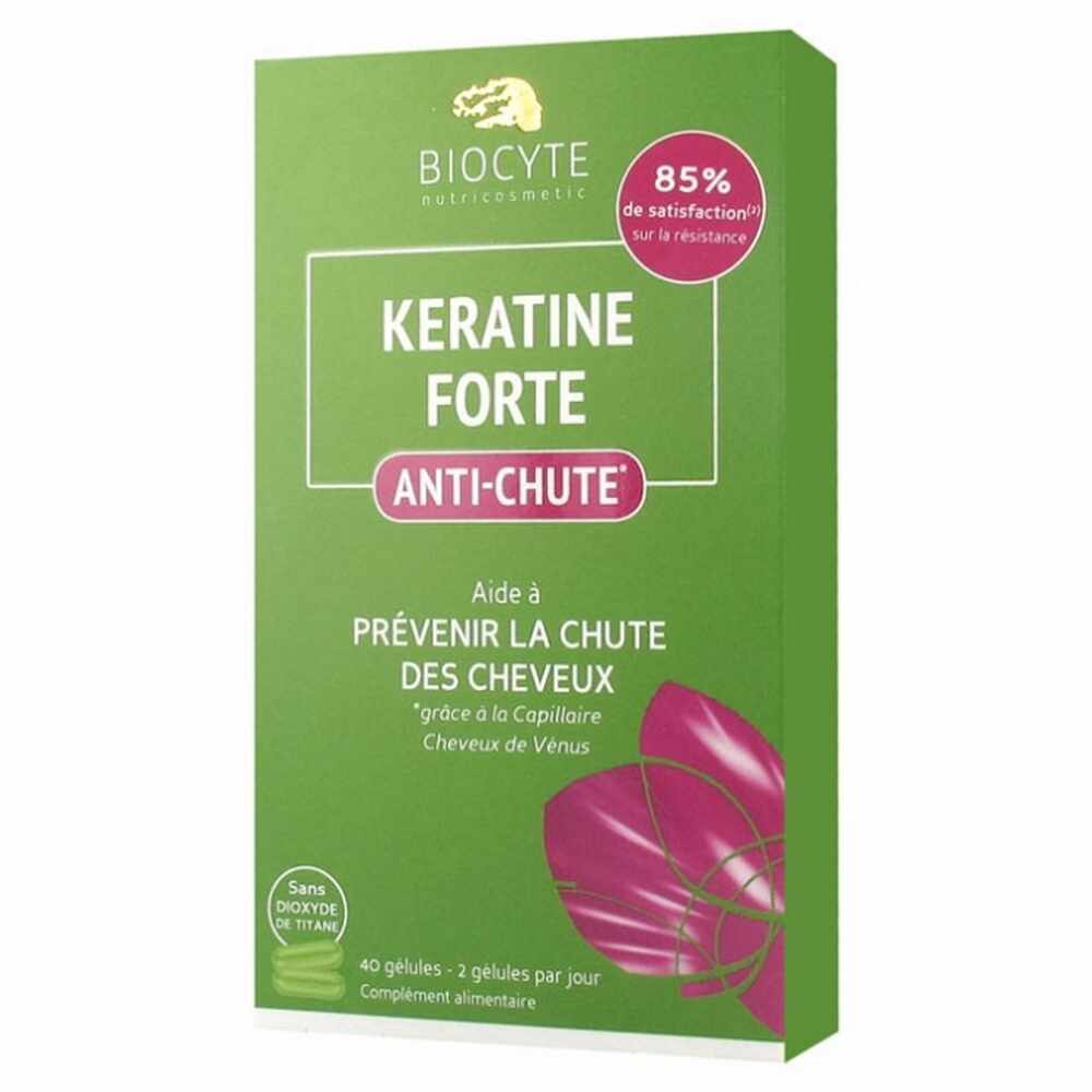 Keratine Forte anti-cadere a parului, 40 capsule, Biocyte