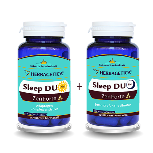 Pachet Sleep Duo AM/PM, 120 capsule + 120 capsule, Herbagetica