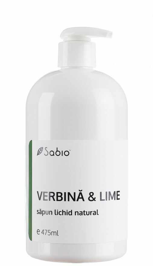 Sapun lichid natural verbina si lime, 475ml, Sabio