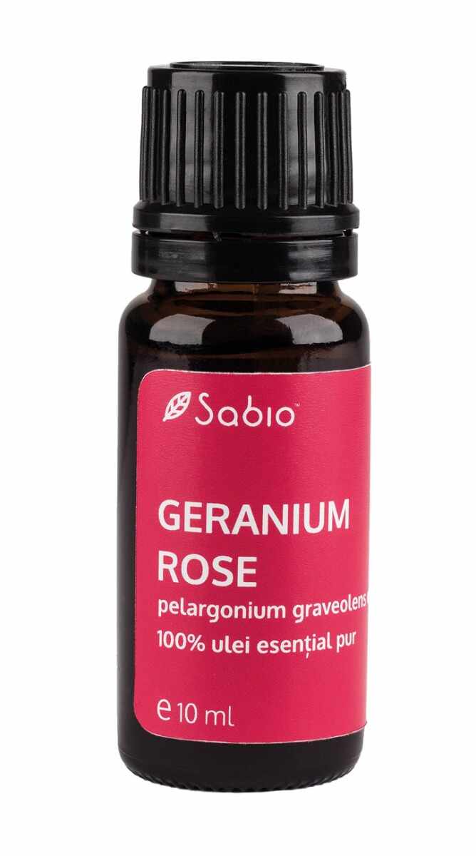 Ulei esential geranium rose (pelargonium graveolens oil), 10ml, Sabio