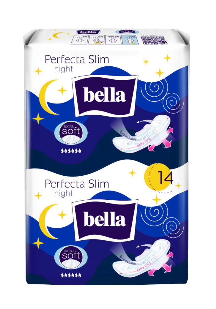 Absorbante Perfecta Slim Night Extra Soft, 14 bucati, Bella
