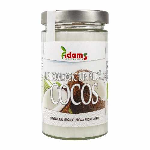 Ulei de Cocos Bio 600ml (presat la rece), Adams Supplements