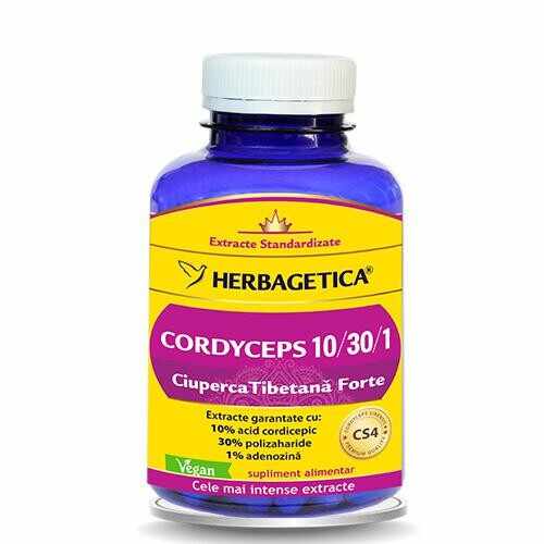 Cordyceps Ciuperca Tibetana Forte 120cps Herbagetica