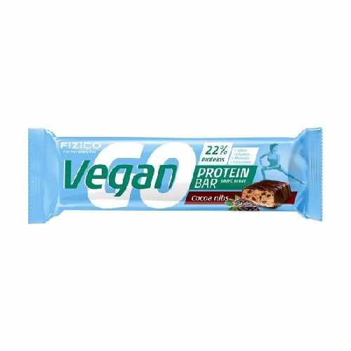 Baton Proteic Vegan cu Cacao si Ciocolata Neagra 40g SlyNutritia
