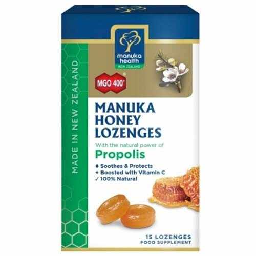 Bomboane cu Miere de Manuka si Propolis, 65gr, Manuka Health