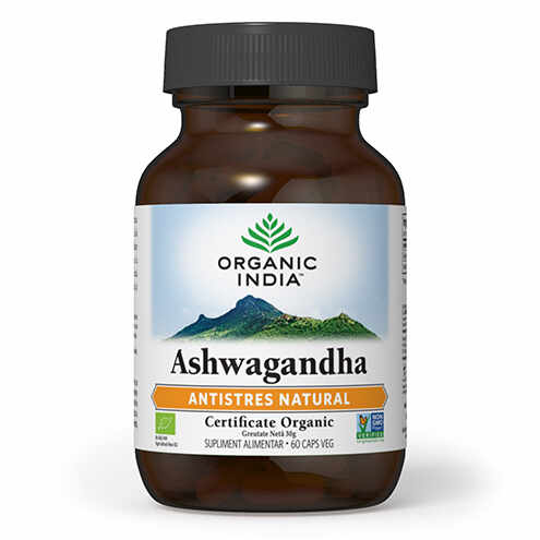 ORGANIC INDIA Ashwagandha | Antistres Natural si Sanatatea Sistemului Endocrin, 60 capsule vegetale