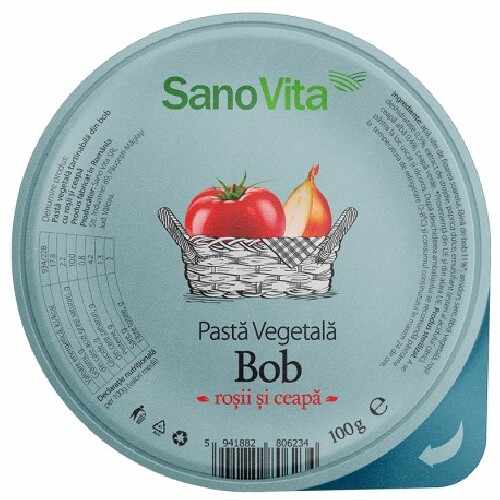 Pasta Vegetala din Bob cu Rosii si Ceapa 100g Sano Vita