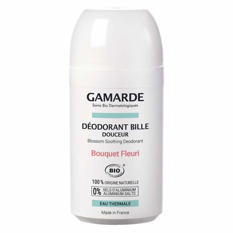 Deodorant Bio roll-on cu aroma florala, 50ml, Gamarde