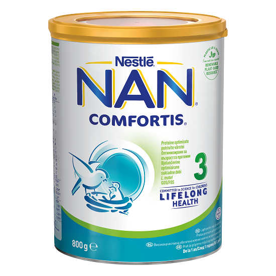 Lapte praf Nan 3 Comfortis +12 luni, 800g, Nestle