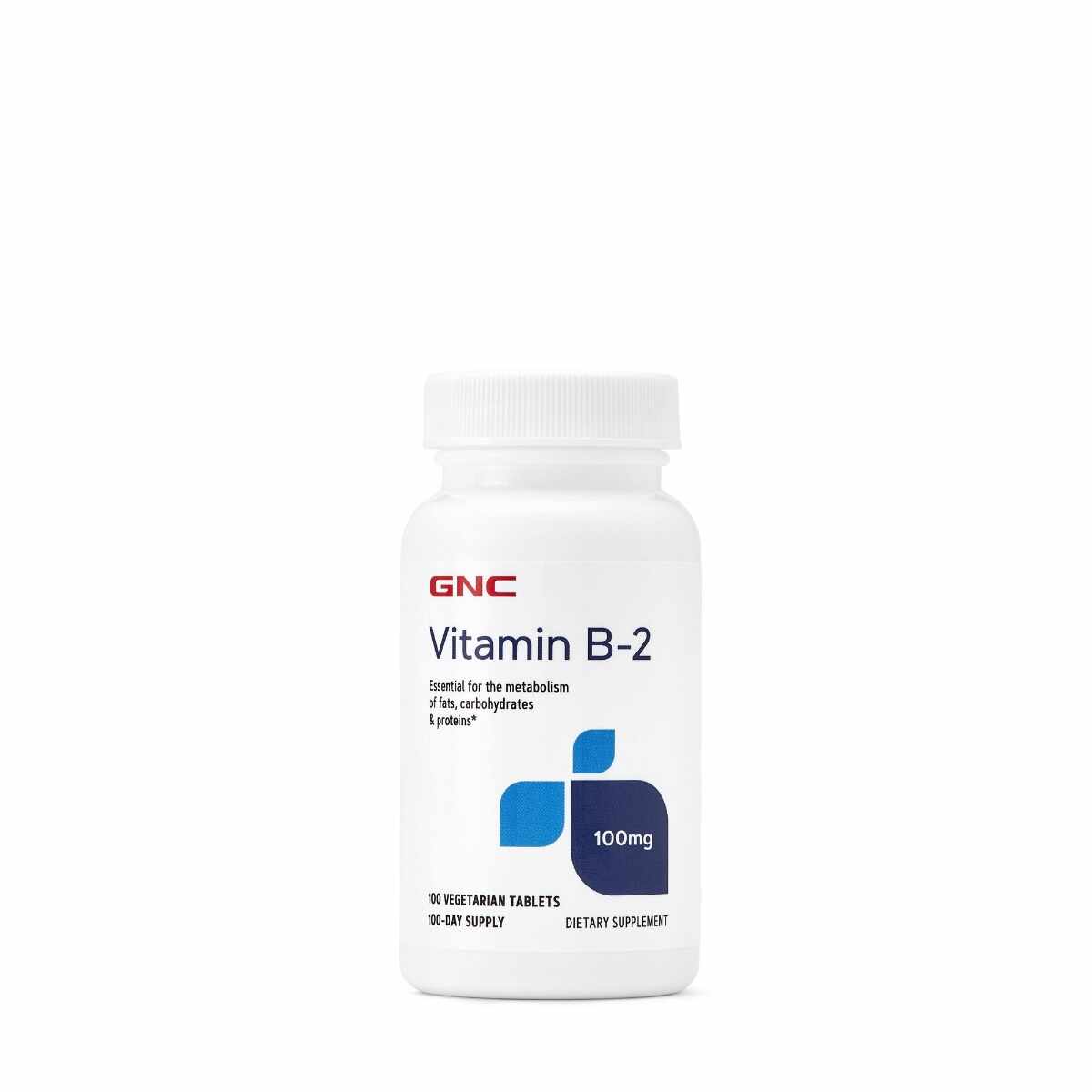 Vitamina B2 100mg, 100 tablete, GNC