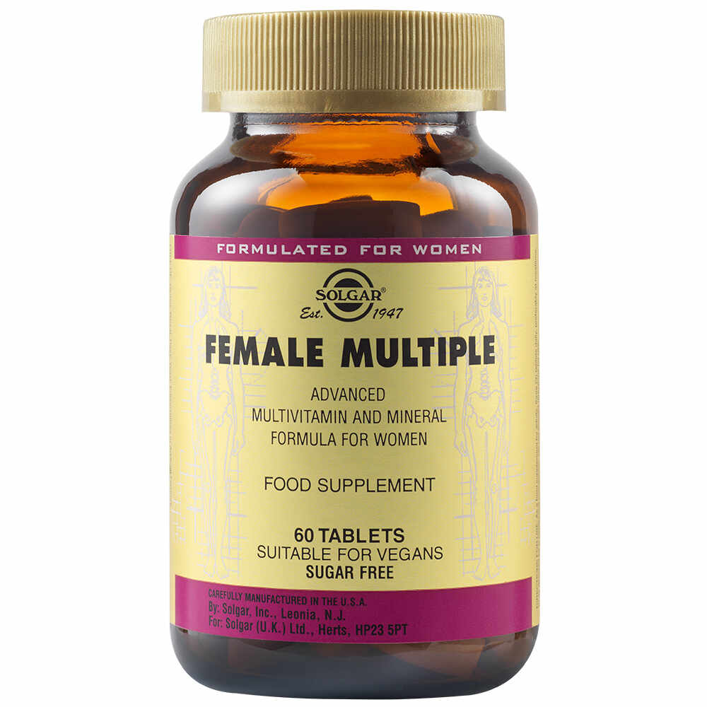 Multivitamine si minerale pentru femei Female Multiple, 60 tablete, Solgar